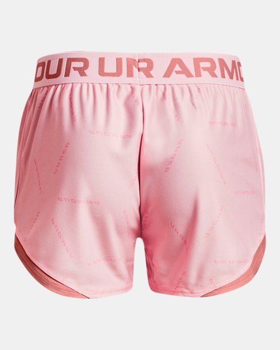 Girls' UA Play Up 2.0 Printed Shorts, Pink, pdpMainDesktop image number 1